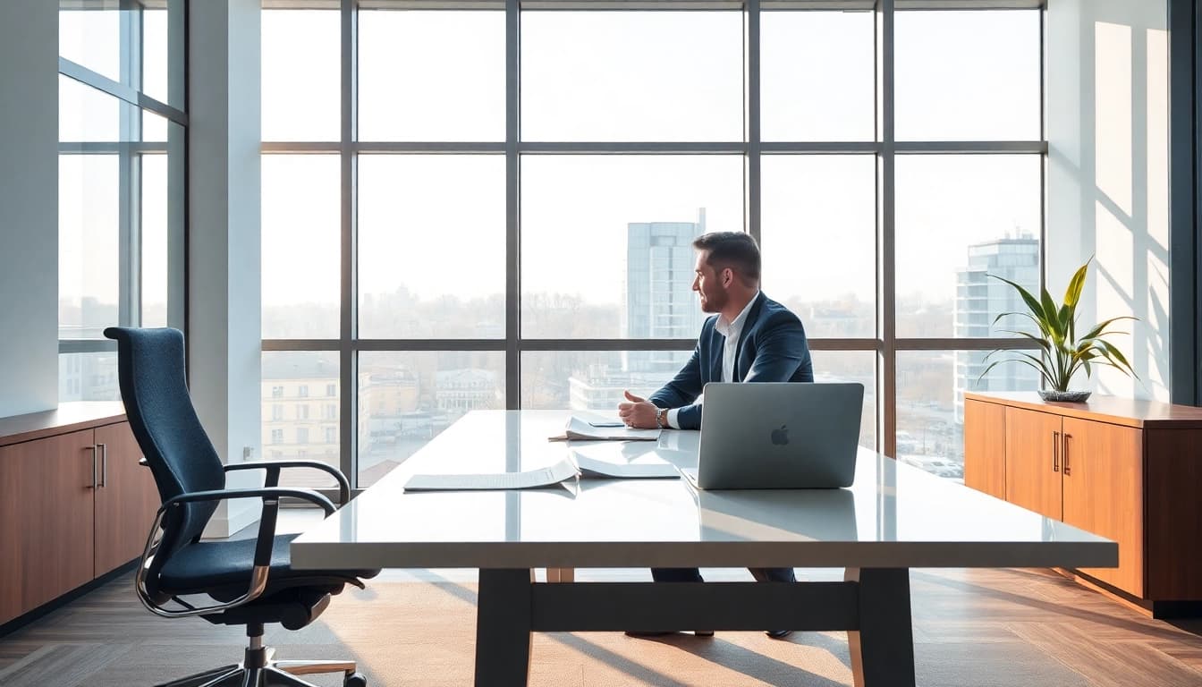 Headhunter München mit Kandidat im modernen Bürogespräch