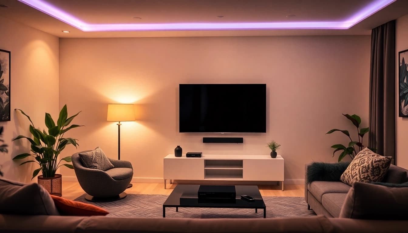 Sehen Sie sich die Funktionen von iptv-smarters-player.net an, während Sie ein Home-Entertainment-Setup genießen.