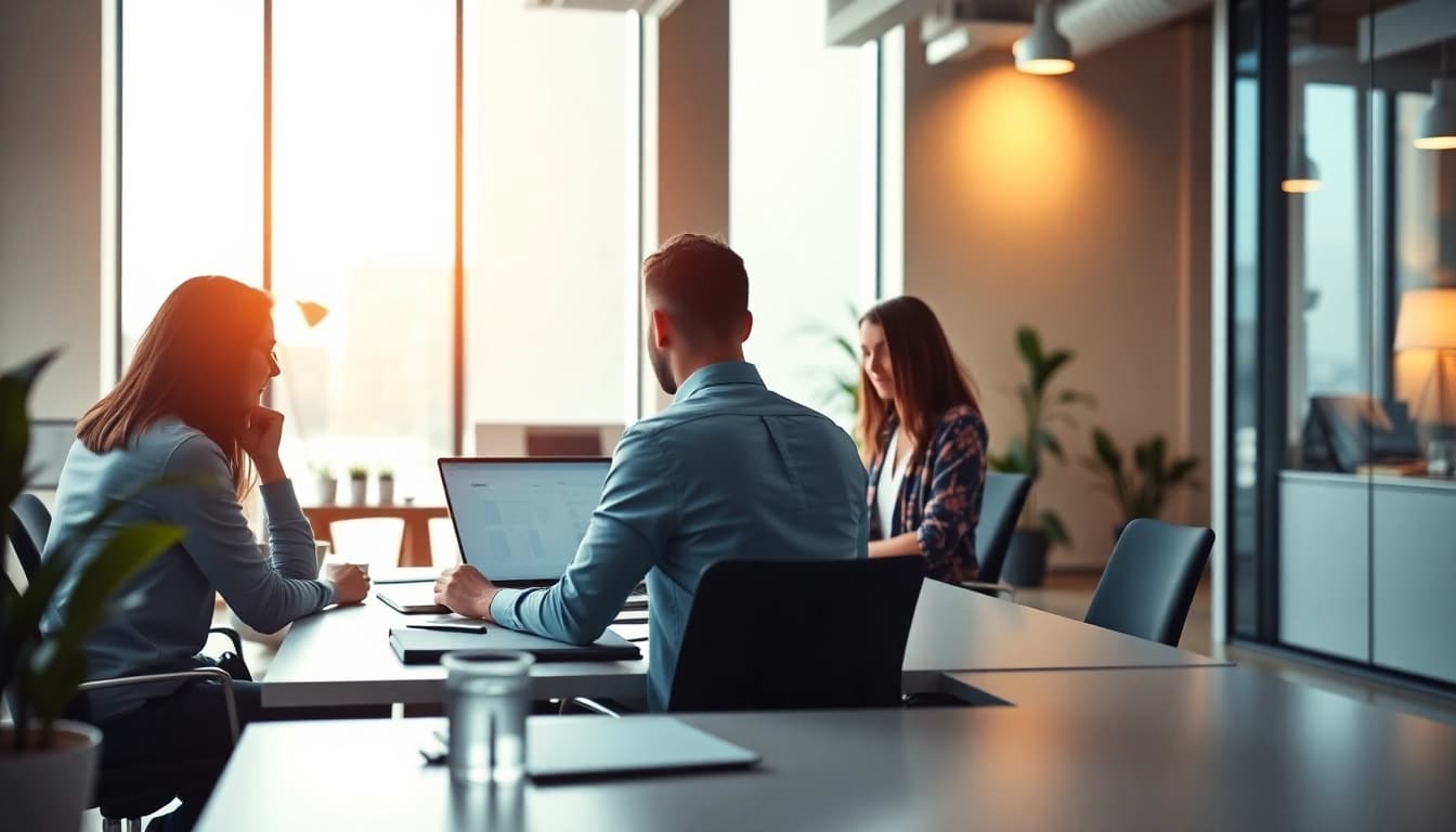 Enhance your business with an Online Marketing Agentur in meiner Nähe, showcasing expert team collaboration.