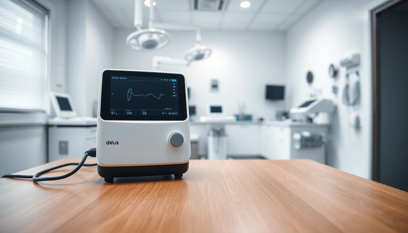 deus medical Geräte in einer modernen Klinik, die Zuverlässigkeit und Professionalität ausstrahlen