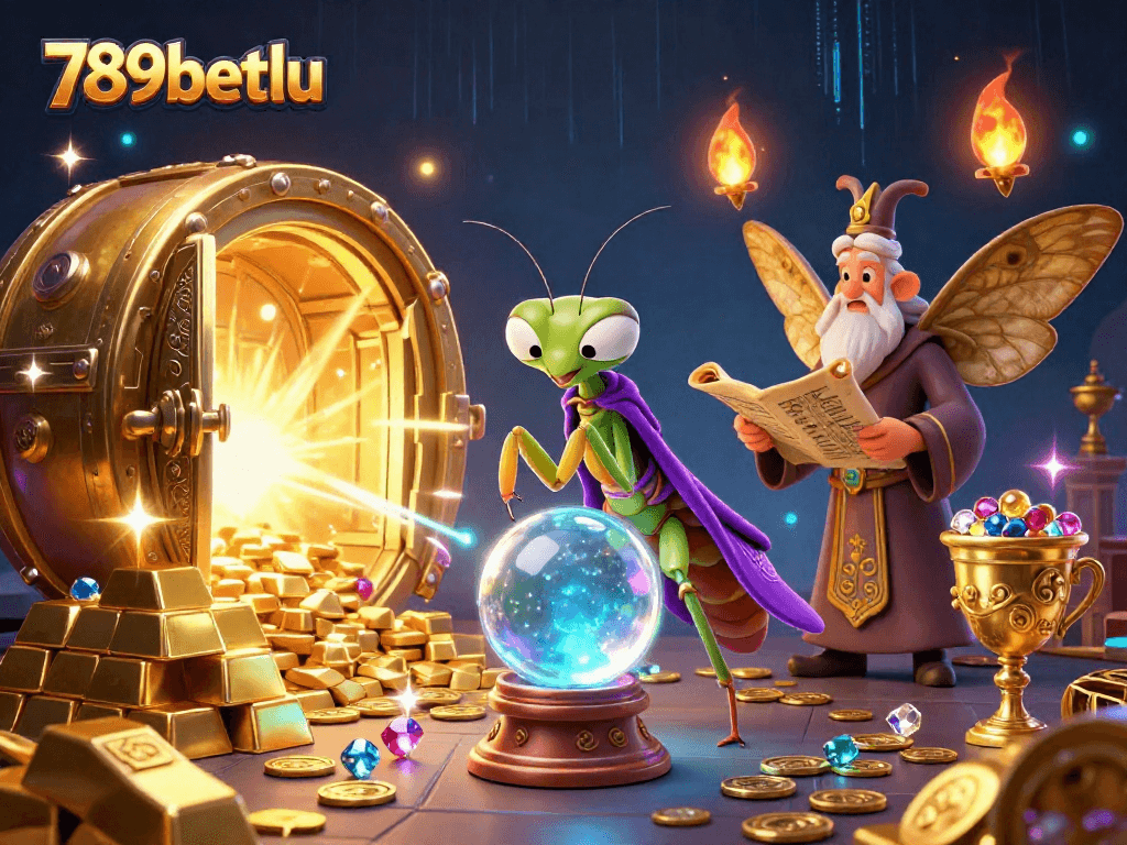 Engage with vibrant 789betlu casino adventures featuring a whimsical fortune teller and treasures.