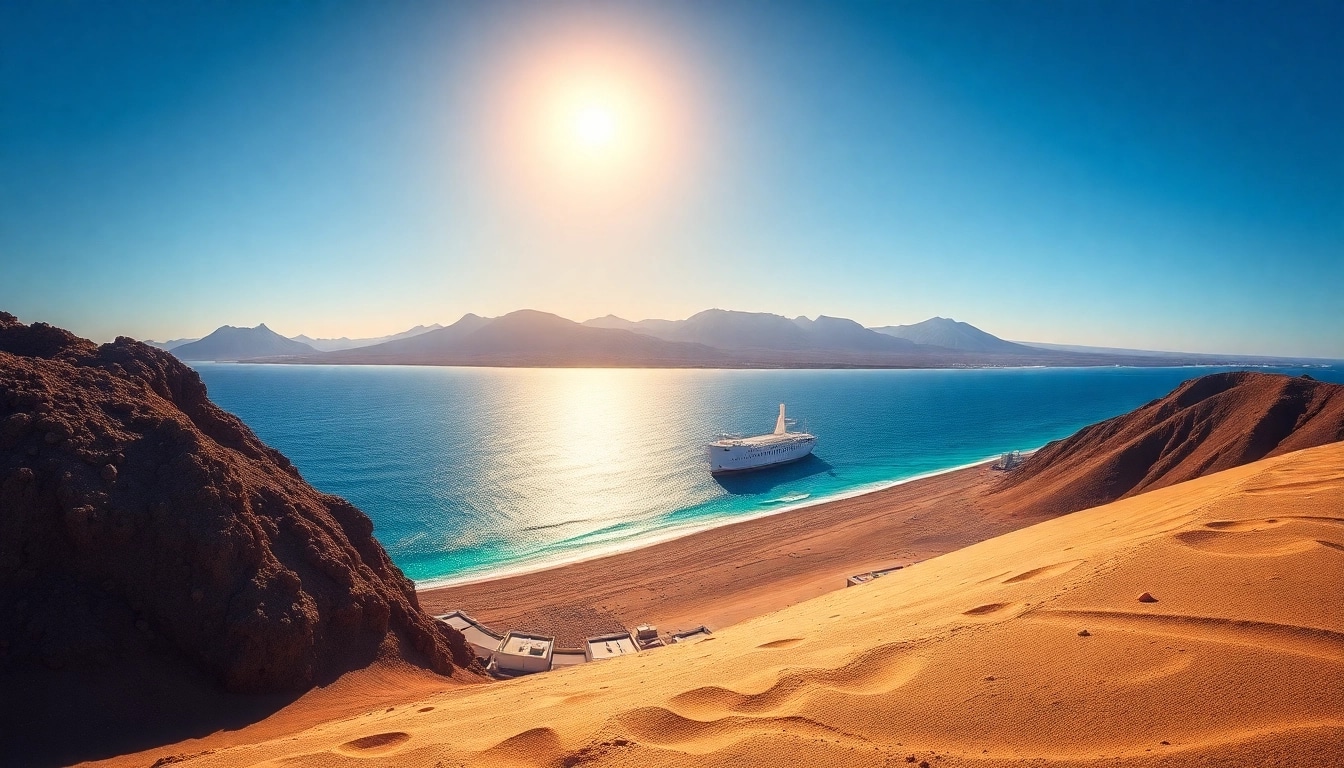 Entdecken Sie die faszinierenden Sehenswürdigkeiten Fuerteventuras: Dünen von Corralejo bei Sonnenuntergang.