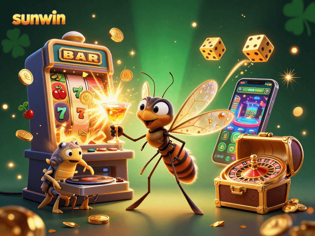 Experience thrilling wins with Sunwin at an exciting casino adventure illustration