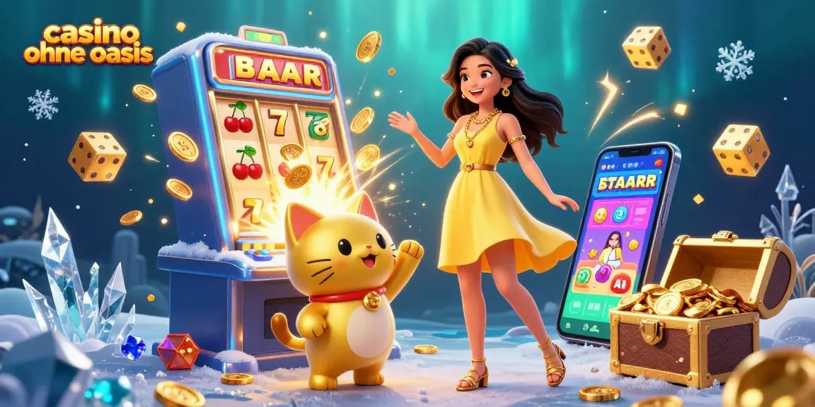 Experience exciting gameplay at casino ohne oasis with vibrant graphics, slot machines, and lucky symbols.