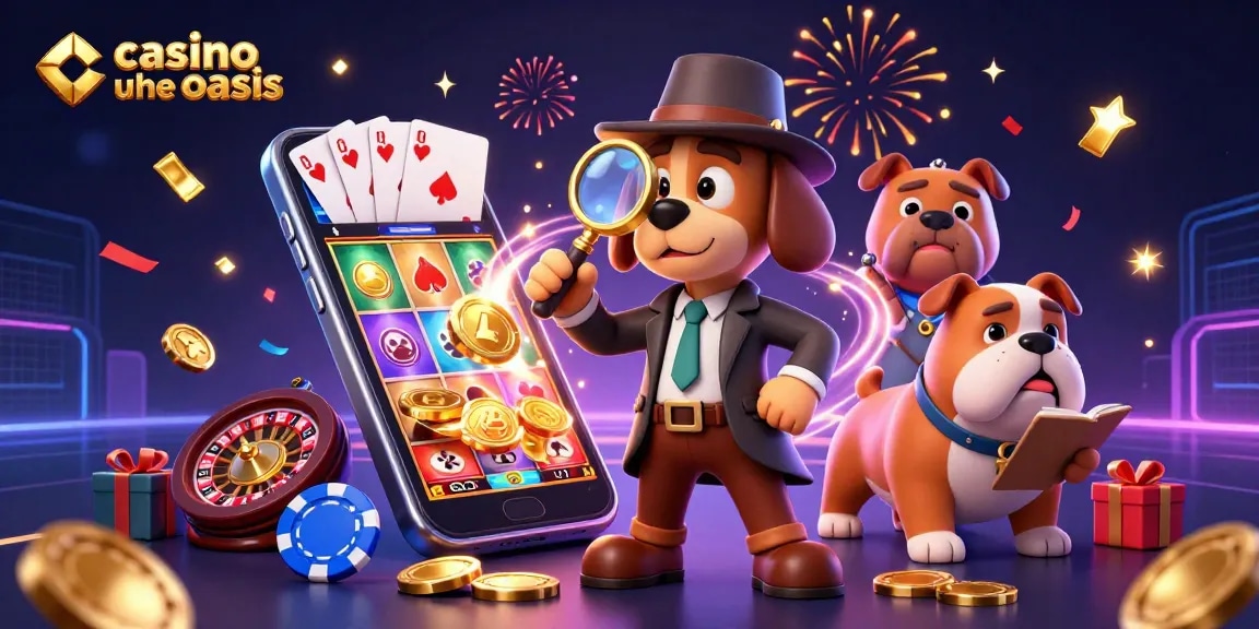 Engage in thrilling casino ohne oasis gameplay featuring a detective and clue-filled scene.