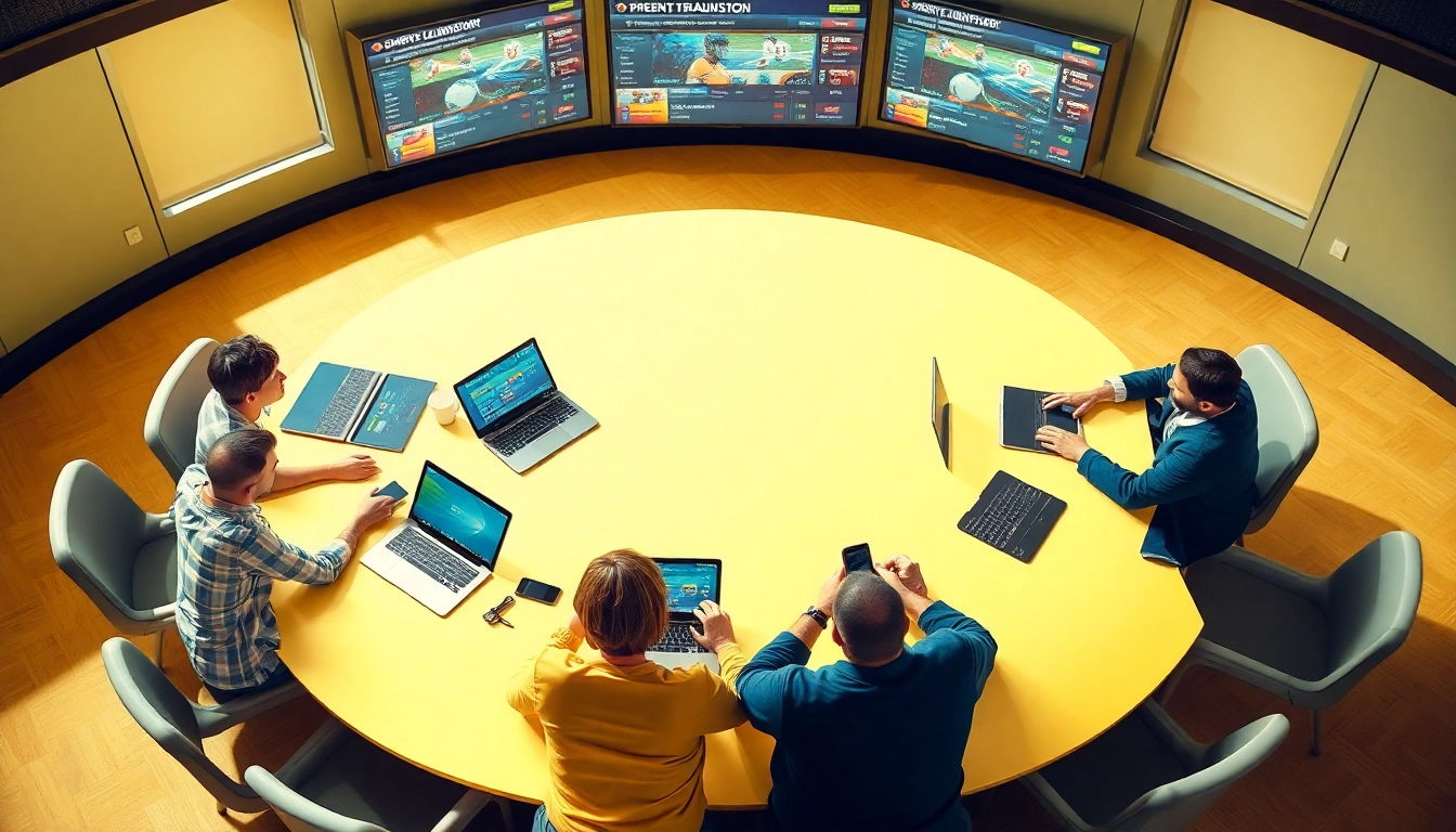 Genießen Sie sportwetten ohne lizenz mit Freunden an einem Tisch voller Spannung und Live-Sportereignissen.