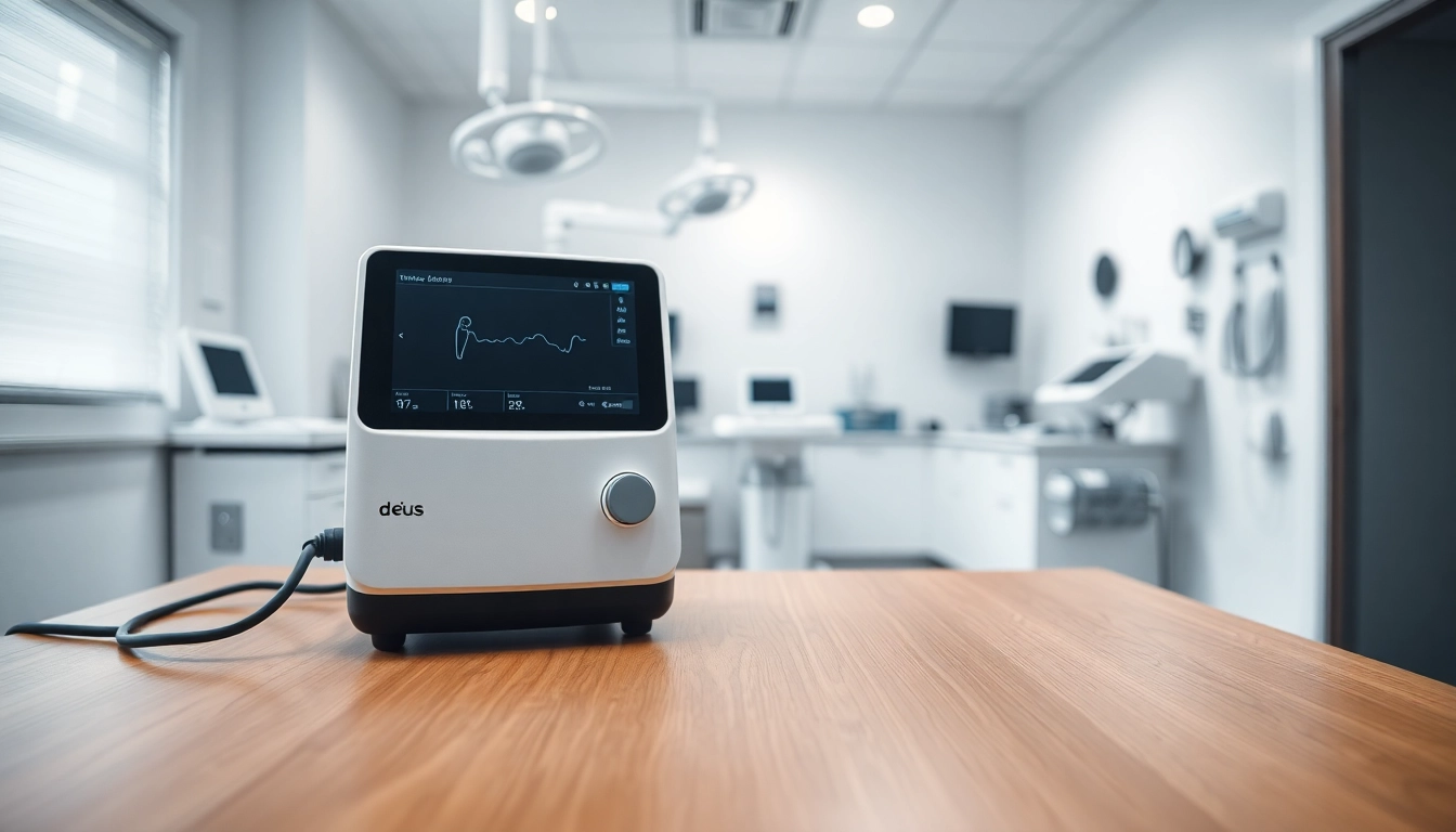 deus medical Geräte in einer modernen Klinik, die Zuverlässigkeit und Professionalität ausstrahlen