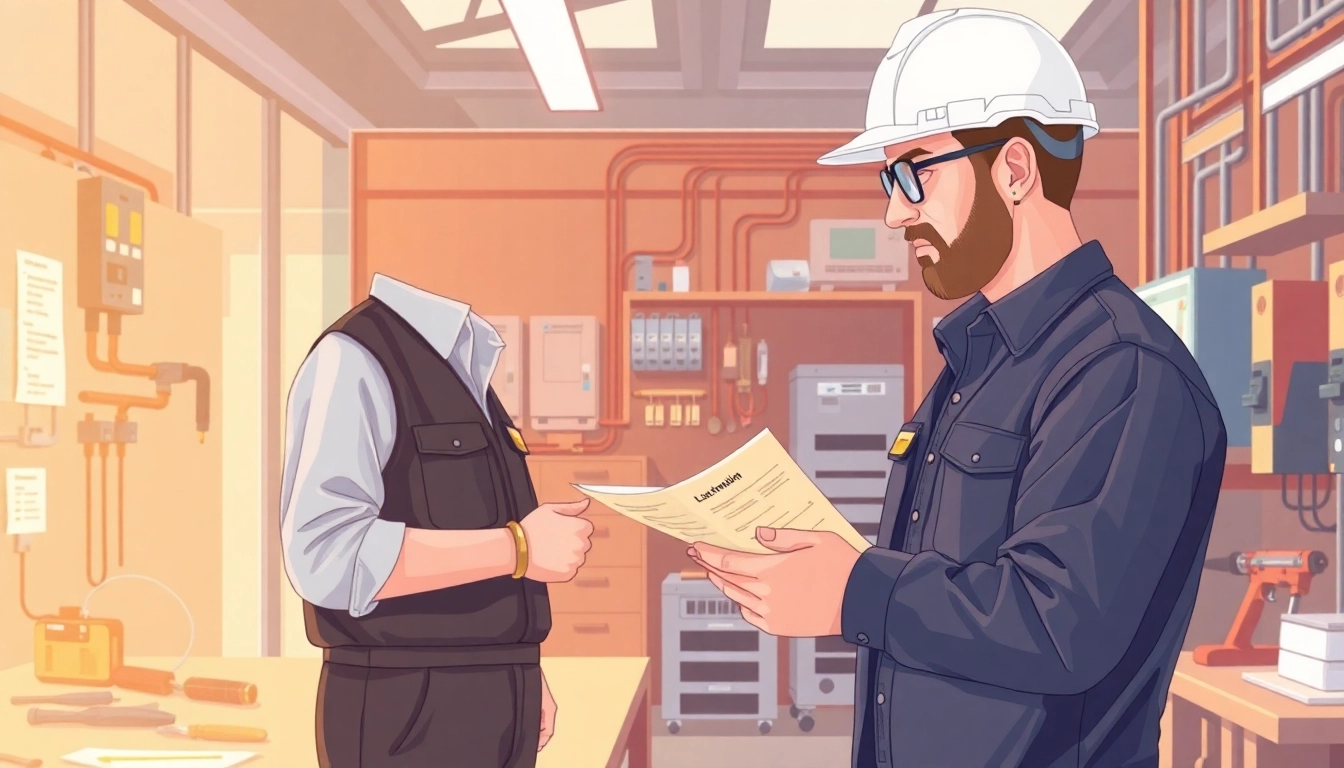 Technician performing a DGUV V3 Prüfung to ensure workplace safety with electrical devices.
