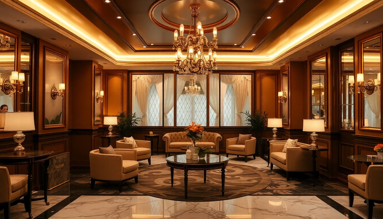 Luxury boutique showcasing stunning decor and elegant lighting for an immersive shopping experience.