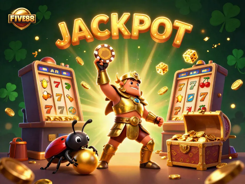 Enjoy the exciting FIVE88 casino experience with vibrant visuals and dynamic gaming elements.