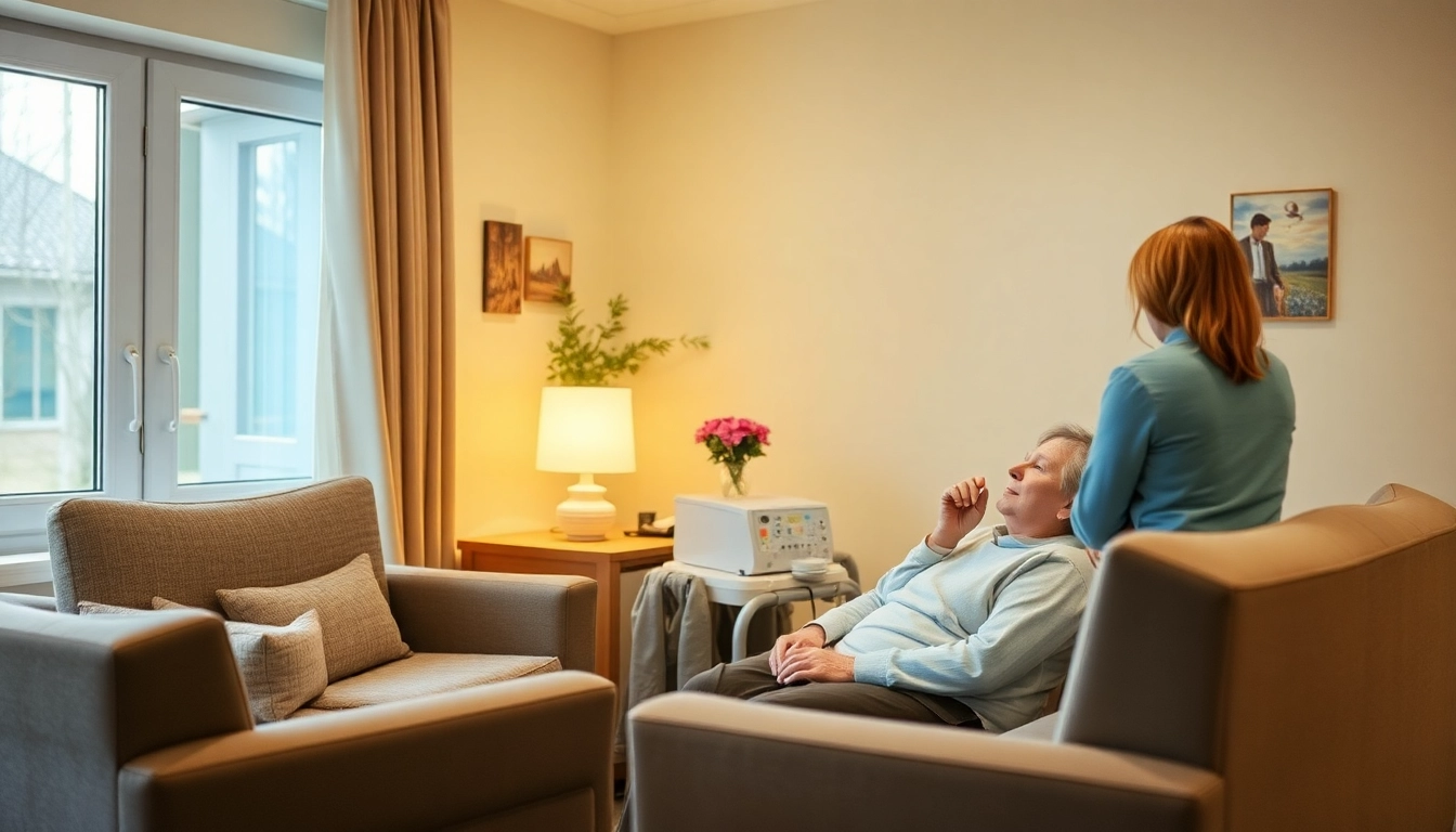 Fachliche Unterstützung und Wärme in der intensivpflege hameln durch engagierte Pflegekräfte in einem einladenden Raum.