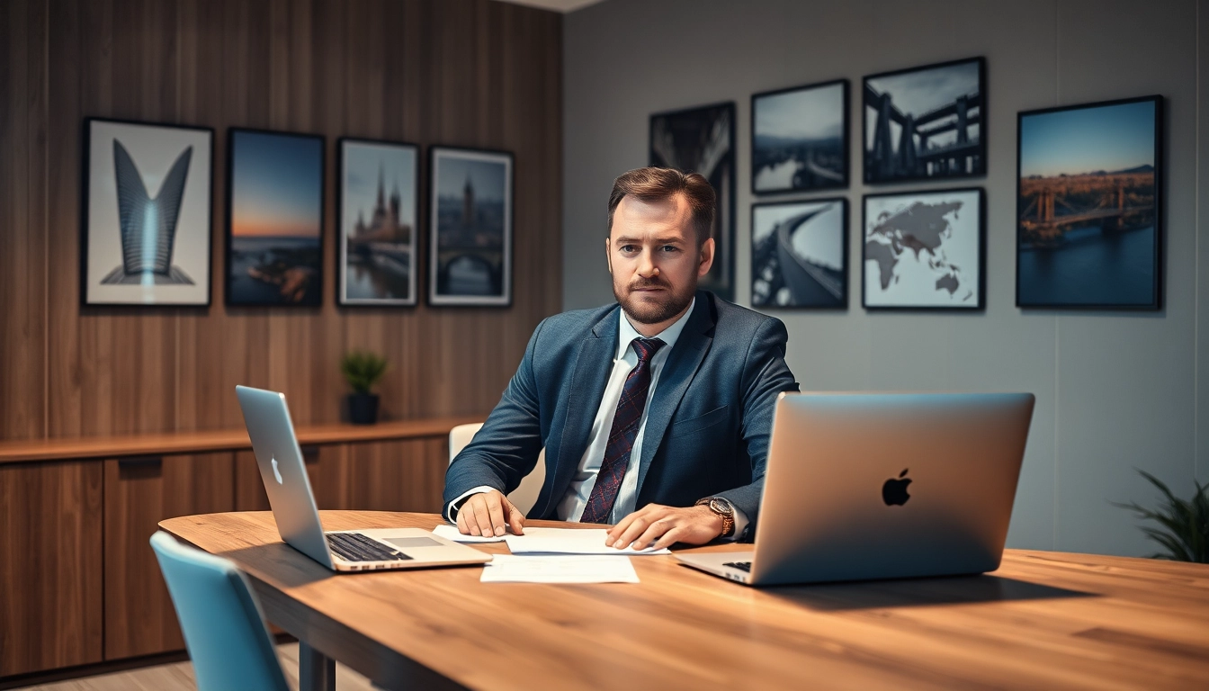 Professioneller Headhunter Mühlheim im modernen Büro bei der Arbeit.
