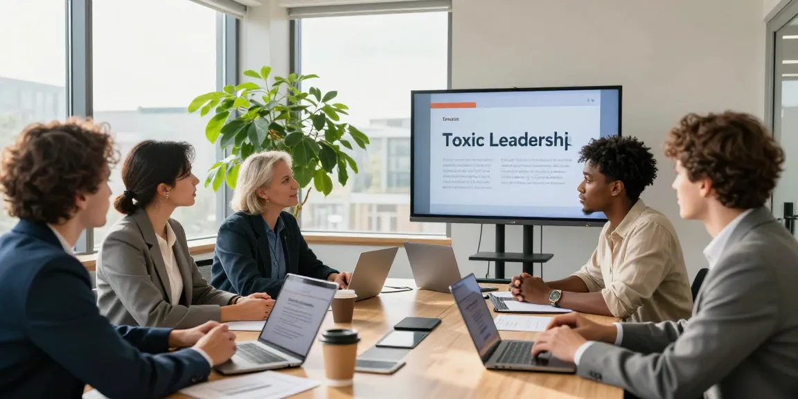 Schlechte Führung erkennen: Team diskutiert Feedback zu Führungskräften in modernem Büro.
