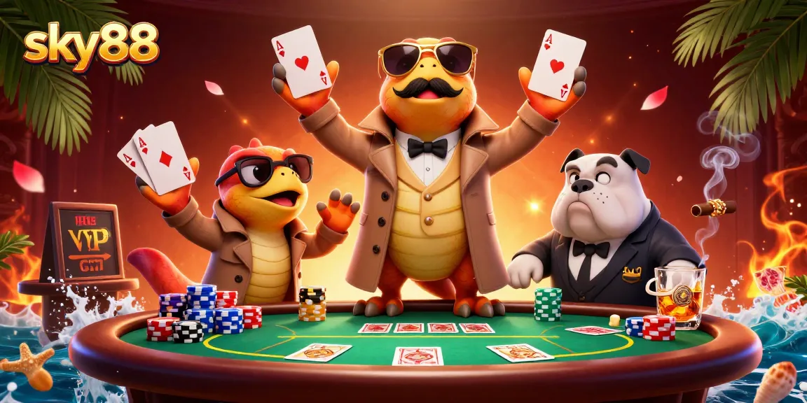 Engage with the thrilling sky88 casino world featuring raptors and poker action.