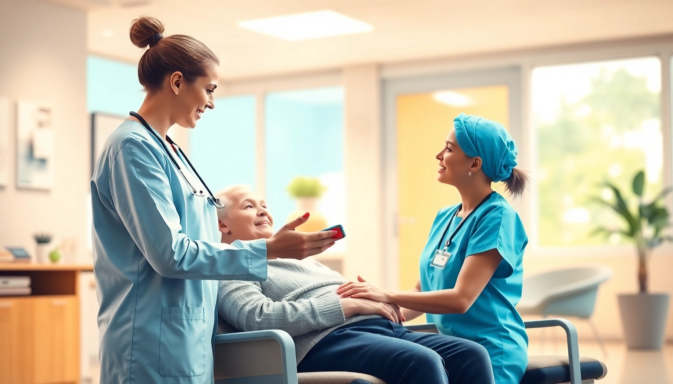 Engaged Pflegefachkraft Stelle Hameln providing compassionate care in a healthcare setting.