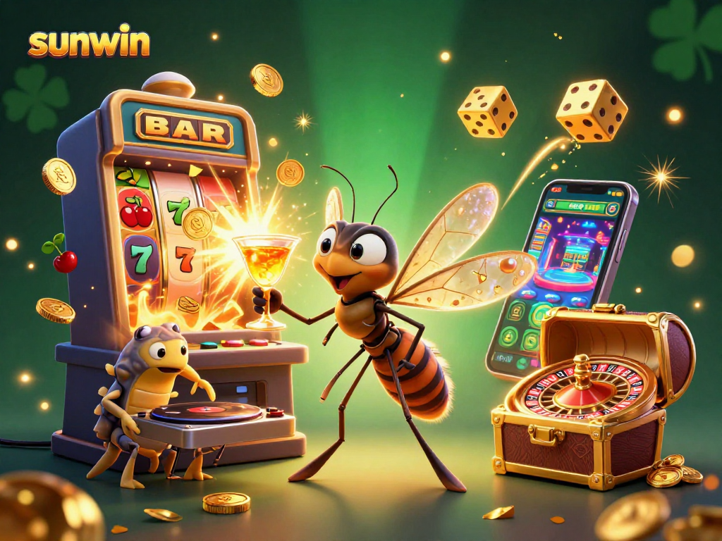 Experience thrilling wins with Sunwin at an exciting casino adventure illustration