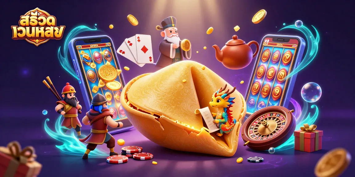 Experience the thrills of สล็อตเว็บตรง with vibrant fortune cookie, dragon, and dynamic casino elements.