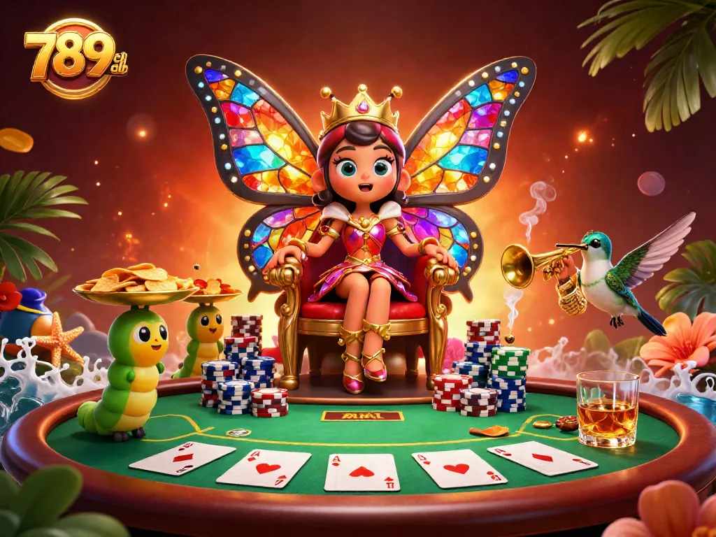 Engage with 789club in an immersive 3D casino scene featuring vibrant characters and rich game elements.