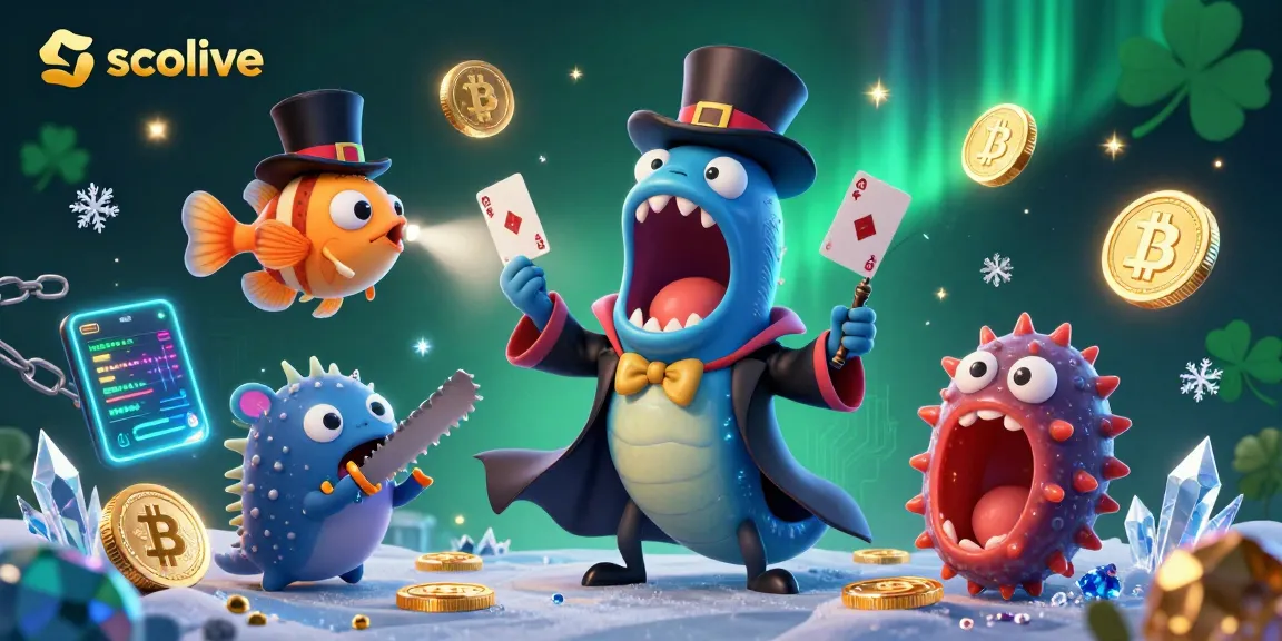 Experience socolive magic with a performing eel, anglerfish spotlight, and casino elements.