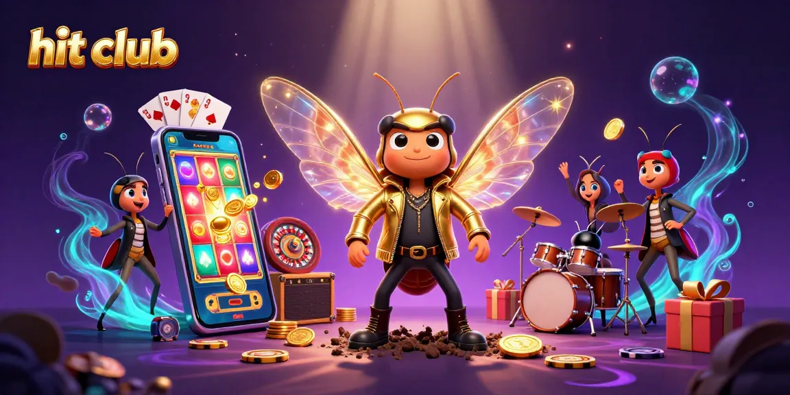 Hit club showcases a lively casino scene with vibrant characters and exciting gaming elements.