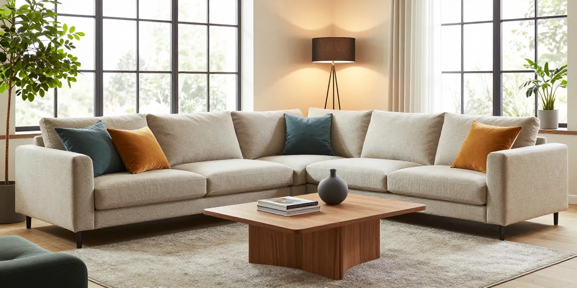 Stilvolles modernes Wohnzimmer, das zur Entspannung einlädt und Möbel online kaufen für zeitgenössische Dekoration fördert.