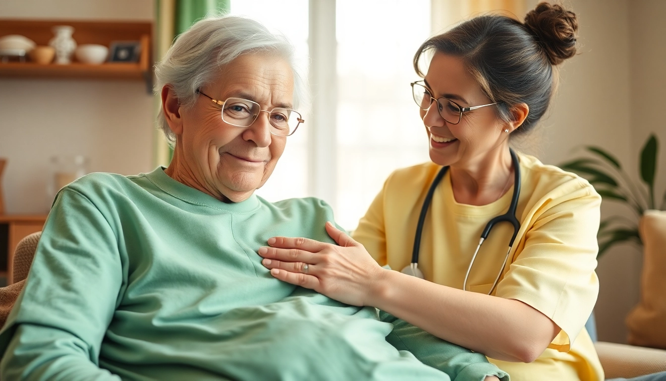 Engaging scene of pflegedienst werbung showcasing compassionate home care for elderly individuals by dedicated caregivers.