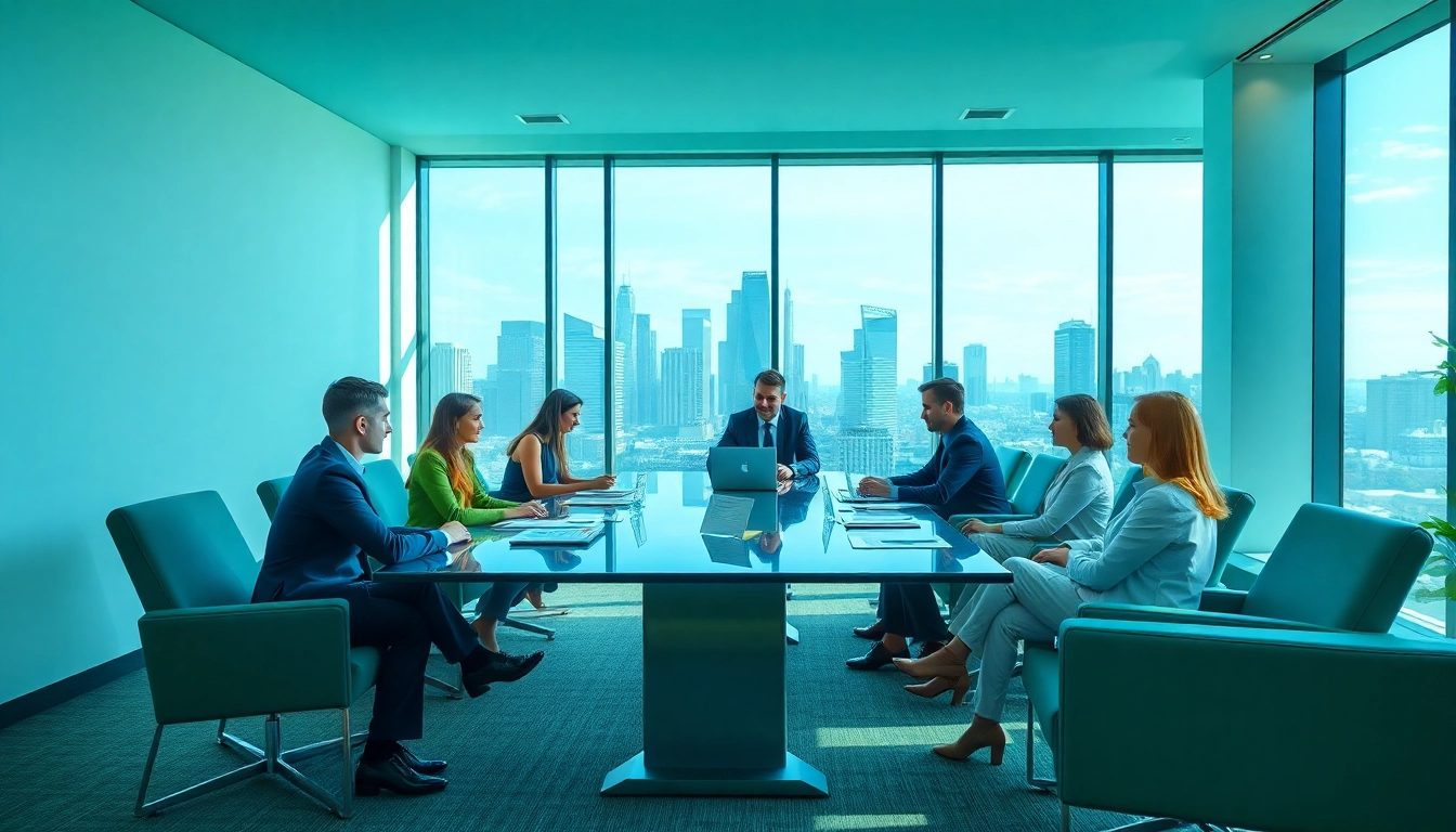 Interact with top candidates in the finance industry as a Headhunter Finance professional during a strategic meeting.