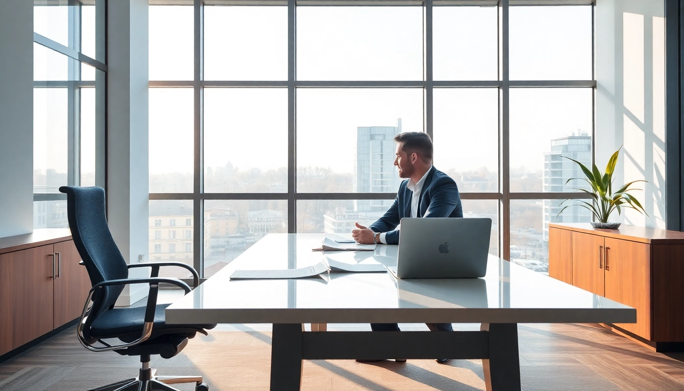 Headhunter München mit Kandidat im modernen Bürogespräch