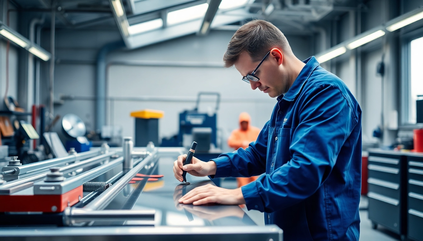 Mechaniker bei der Felgenreparatur München, der eine Alufelge professionell repariert.