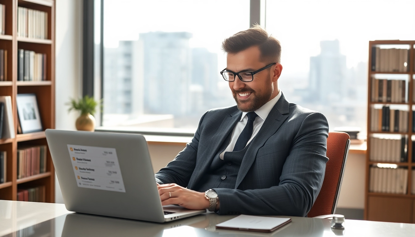 Professioneller Headhunter Geschäftsführer analysiert Kandidatenliste im modernen Büro.