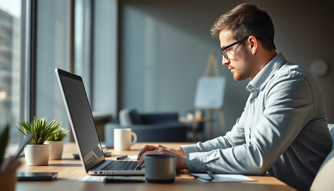 Headhunter IT analysiert Lebensläufe und Kandidatenprofile in einem modernen Büro.