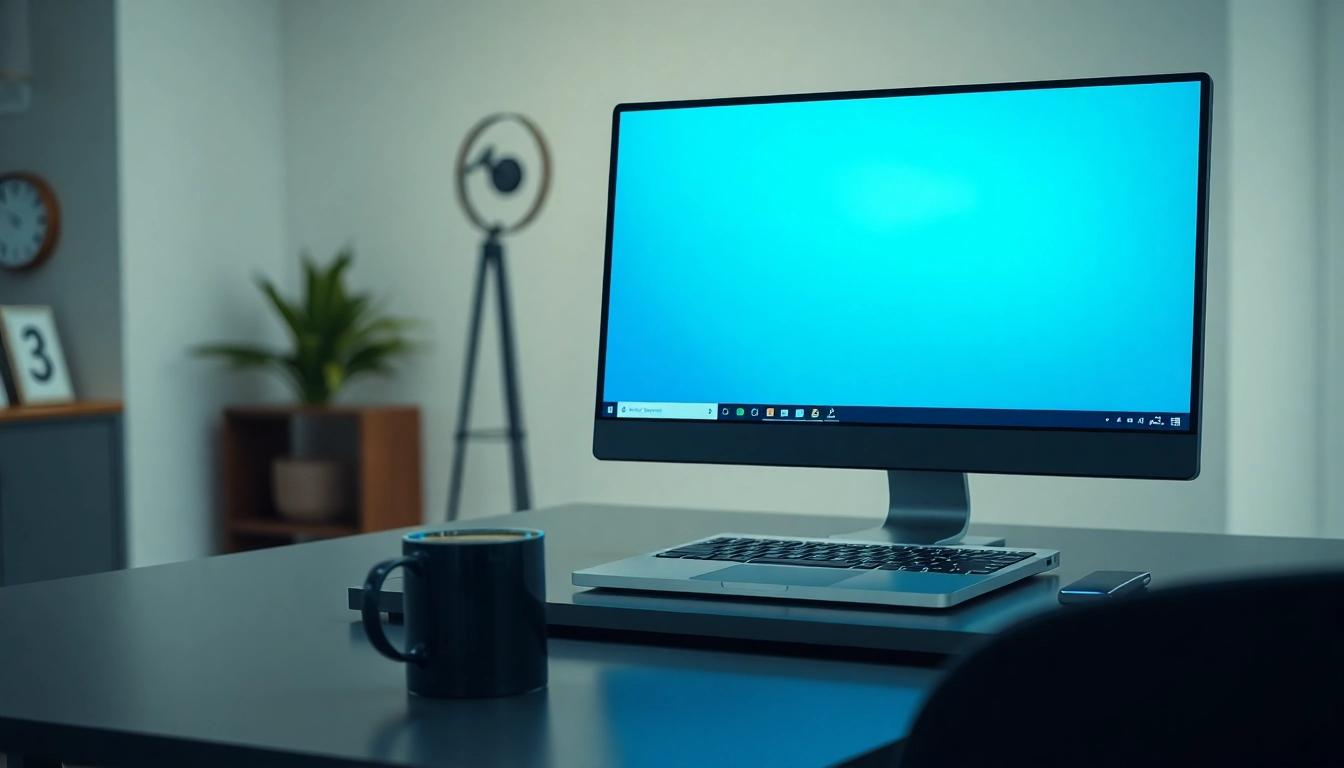 Zeigen Sie den Aktivierungscode für Office 2024 Professional Plus auf einem Laptop in einem modernen Büro.