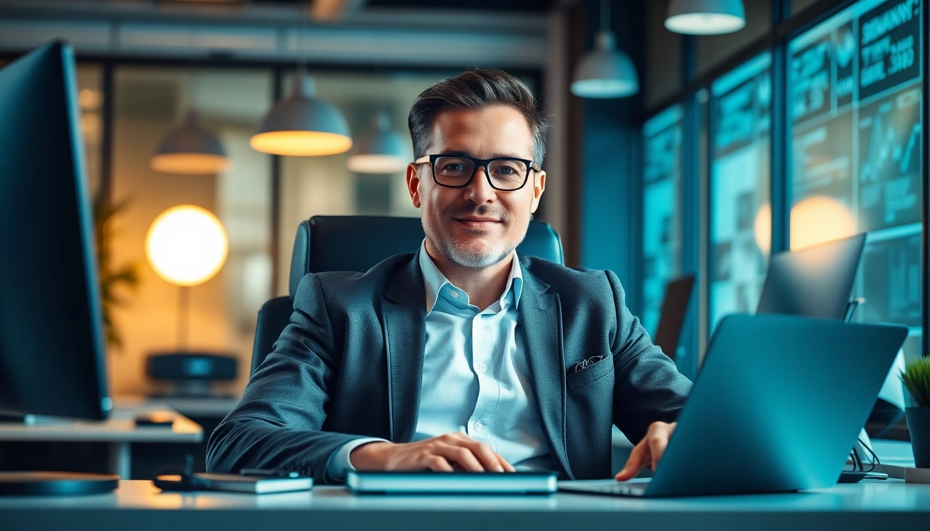 Erfahrener Headhunter IT berät in einem modernen Büro.