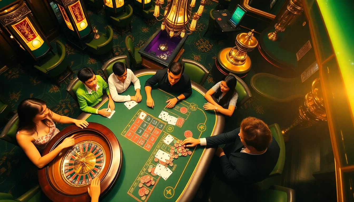 Exciting gameplay at XOCDIA88 CLUB with colorful chips and casino table action.