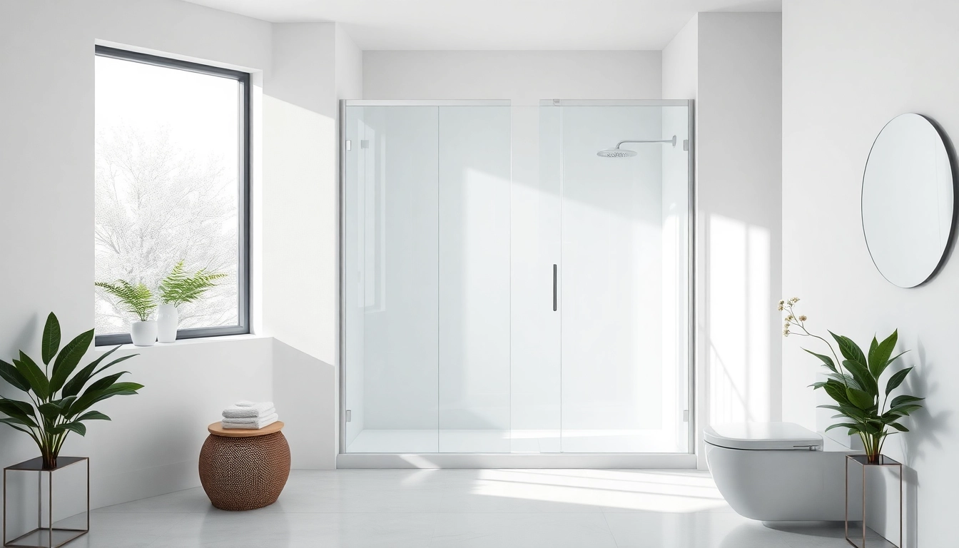 Duschkabine 100x100 mit eleganten Glaswänden in einem modernen Badezimmer-Design.