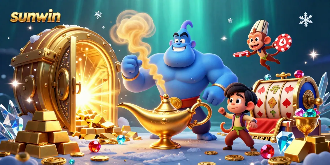 Experience the thrill of sunwin with a wealthy genie and treasure-filled magic world!